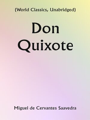 cover image of Don Quixote